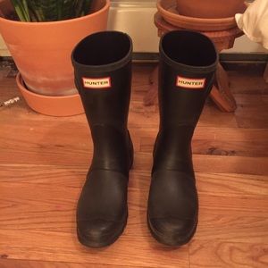Hunter Matte Black Short Hunter Boots